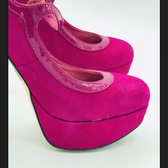Bakers Shoes Bakers Shoe 7m Mary Jane Platform Pink Suede Poshmark
